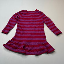 Load image into Gallery viewer, Girls Mothercare, striped cotton casual dress, EUC, size 1, L: 40cm