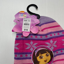 Load image into Gallery viewer, Girls Nickelodeon, Dora the Explorer knitted hat / beanie, NEW, size 3-6,  