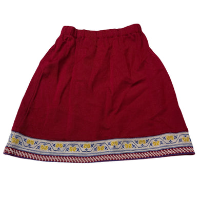 Girls knitted, skirt, elasticated, L: 39cm, W: 25cm across unstretched, EUC, size 6-7,  