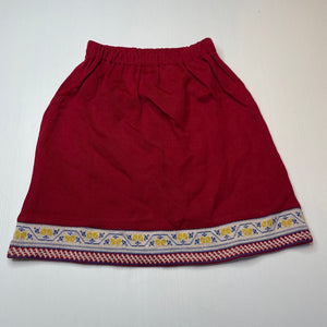 Girls knitted, skirt, elasticated, L: 39cm, W: 25cm across unstretched, EUC, size 6-7,  