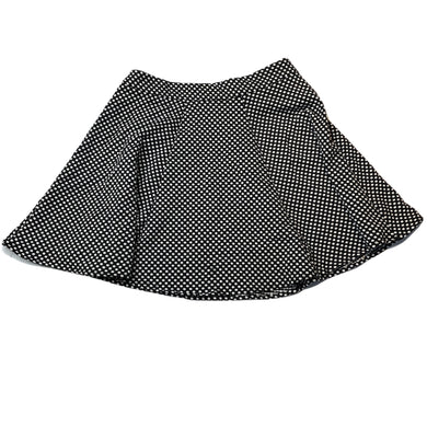 Girls Tilii, black & white spot skirt, L: 40cm, *adjustable elastic missing*, W: 34cm across, FUC, size 12,  