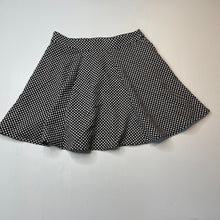 Load image into Gallery viewer, Girls Tilii, black &amp; white spot skirt, L: 40cm, *adjustable elastic missing*, W: 34cm across, FUC, size 12,  