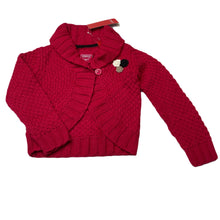 Load image into Gallery viewer, Girls Esprit, red chunky knit wool blend cardigan, NEW, size 4-5,  
