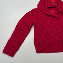 Load image into Gallery viewer, Girls Esprit, red chunky knit wool blend cardigan, NEW, size 4-5,  