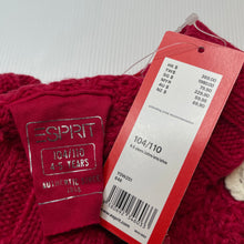 Load image into Gallery viewer, Girls Esprit, red chunky knit wool blend cardigan, NEW, size 4-5,  