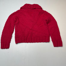 Load image into Gallery viewer, Girls Esprit, red chunky knit wool blend cardigan, NEW, size 4-5,  
