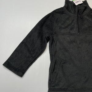 Boys H&T, grey fleece sweater / jumper, NEW, size 4,  