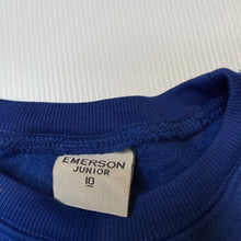 Load image into Gallery viewer, Boys Emerson, blue fleece lined sweater / jumper, EUC, size 10,  