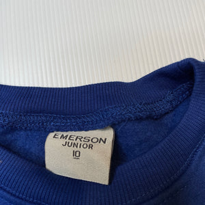 Boys Emerson, blue fleece lined sweater / jumper, EUC, size 10,  