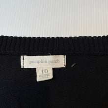 Load image into Gallery viewer, Boys Pumpkin Patch, grey &amp; black knitted cotton cardigan / sweater, EUC, size 10,  