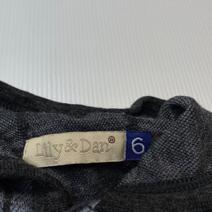 unisex Lily & Dan, merino wool lightweight knit hooded top, EUC, size 6,  
