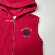 Load image into Gallery viewer, Boys Milkshake, red fleece hooded vest / jacket, EUC, size 6,  