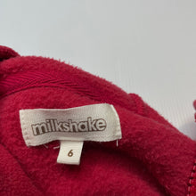Load image into Gallery viewer, Boys Milkshake, red fleece hooded vest / jacket, EUC, size 6,  