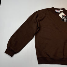 Load image into Gallery viewer, unisex SPORTS, brown fleece lined sweater / jumper, NEW, size 10,  