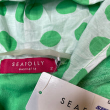 Load image into Gallery viewer, Girls SEAFOLLY, green terry beach cover / poncho, NEW, size 2,  