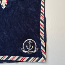 Load image into Gallery viewer, unisex Young Hearts, navy hooded towel / bveach cover, NEW, size 0-1,  