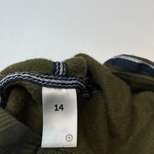 Load image into Gallery viewer, Boys Target, khaki fleece lined hoodie sweater, EUC, size 14,  