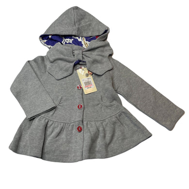 Girls Jack & Milly, grey cotton lightweight jacket, NEW, size 2,  