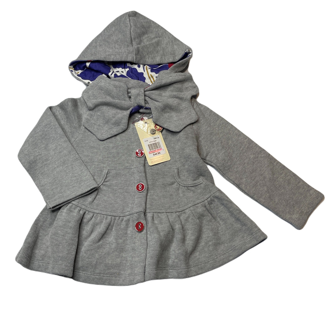 Girls Jack & Milly, grey cotton lightweight jacket, NEW, size 2,  
