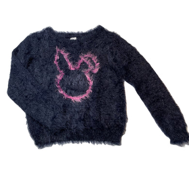 Girls Anko, navy soft feel fluffy sweater / jumper, EUC, size 10,  