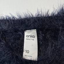 Load image into Gallery viewer, Girls Anko, navy soft feel fluffy sweater / jumper, EUC, size 10,  