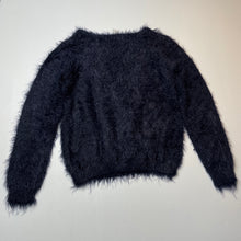 Load image into Gallery viewer, Girls Anko, navy soft feel fluffy sweater / jumper, EUC, size 10,  