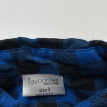 Load image into Gallery viewer, Boys Favourites, flannel cotton long sleeve shirt, EUC, size 3,  