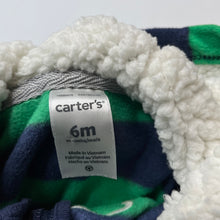 Load image into Gallery viewer, Boys Carters, soft fleece zip hoodie sweater, GUC, size 6 months,  