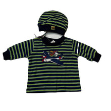 Load image into Gallery viewer, Boys Target, vintage soft cotton top + hat/beanie, NEW, size 0000,  