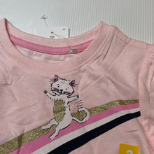 Load image into Gallery viewer, Girls Target, pink cotton long sleeve top, cat, NEW, size 2,  