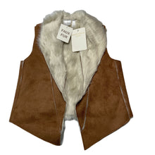Load image into Gallery viewer, Girls Kardashian Kids, faux fur lined, faux suede vest, NEW, size 2,  