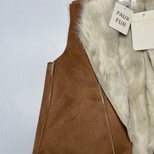 Load image into Gallery viewer, Girls Kardashian Kids, faux fur lined, faux suede vest, NEW, size 2,  