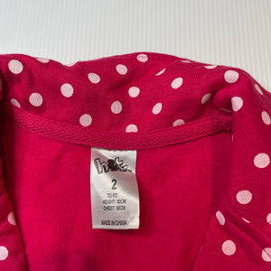 Girls H&T, fleece lined lightweight jacket, EUC, size 2,  