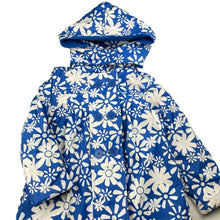 Load image into Gallery viewer, Girls Lily &amp; Dan, colour change fleece lined floral raincoat / jacket, flowers turn pink/green when wet, FUC, size 5,  