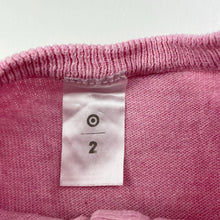 Load image into Gallery viewer, Girls Target, pink knitted cotton cardigan, GUC, size 2,  