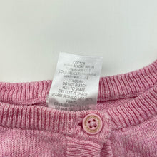 Load image into Gallery viewer, Girls Target, pink knitted cotton cardigan, GUC, size 2,  