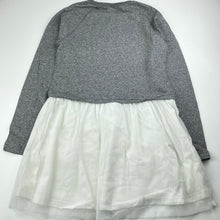 Load image into Gallery viewer, Girls Seed, spliced cotton &amp; tulle long sleeve dress, GUC, size 9-10, L: 70cm