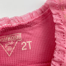Load image into Gallery viewer, Girls Osh Kosh, waffle cotton long sleeve top, GUC, size 2,  