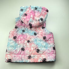 Load image into Gallery viewer, Girls Target, reversible hooded puffer vest / jacket, EUC, size 3,  