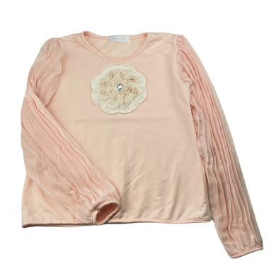 Girls Joshy and Bee, embellished long sleeve top, no size, armpit to armpit: 37cm, shoulder to cuff: 50cm, EUC, size 8-10,  