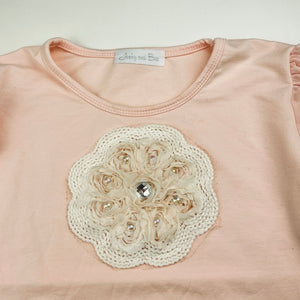 Girls Joshy and Bee, embellished long sleeve top, no size, armpit to armpit: 37cm, shoulder to cuff: 50cm, EUC, size 8-10,  