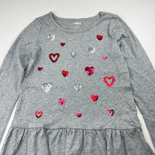Load image into Gallery viewer, Girls Gymboree, cotton peplum top, sequin hearts, EUC, size 7,  