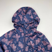 Load image into Gallery viewer, Girls H&amp;T, lightweight spray jacket, butterflies, EUC, size 2,  