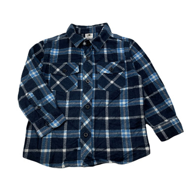 Boys H&T, flannel cotton long sleeve shirt, EUC, size 3,  