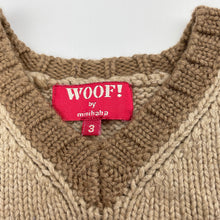 Load image into Gallery viewer, Boys WOOF! By Minihaha, knitted wool blend vest/sweater, GUC, size 3,  