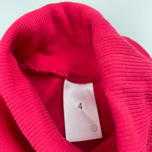 Load image into Gallery viewer, Girls Target, ribbed roll neck top / skivvy, GUC, size 4,  
