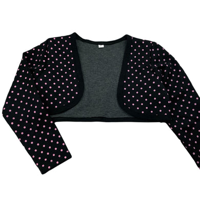 Girls lightweight, black & pink bolero top, GUC, size 6,  