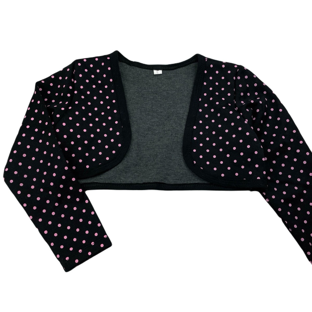 Girls lightweight, black & pink bolero top, GUC, size 6,  