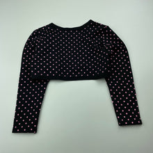 Load image into Gallery viewer, Girls lightweight, black &amp; pink bolero top, GUC, size 6,  