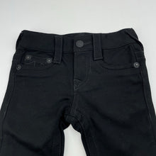 Load image into Gallery viewer, Girls True Religion, stretchy black pants, adjustable, Inside leg: 34cm, EUC, size 3,  